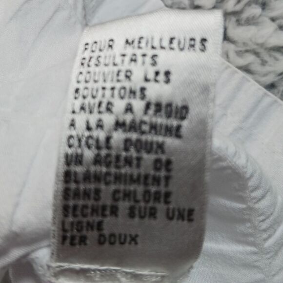 Talbots 3/4 Sleeve Button Down Blouse 98% Stretch Puff Cotton White Womans 12... - Picture 6 of 12